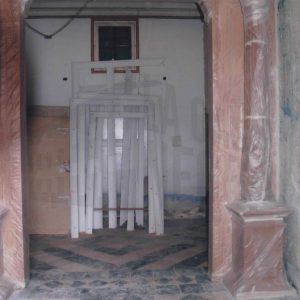 Obras de rehabilitación del interior del Palacio de Osuna en Aranjuez