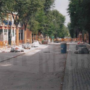 Obras de remodelación de la calle del Foso en Aranjuez