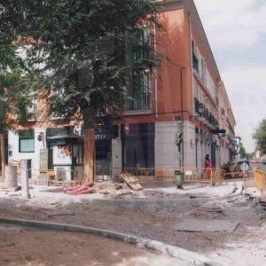Obras de remodelación de la calle del Foso  en Aranjuez