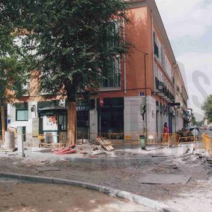Obras de remodelación de la calle del Foso  en Aranjuez