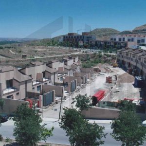 Viviendas unifamiliares en construcción en la Ciudad de las Artes en Aranjuez