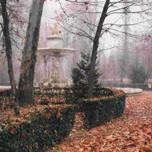 Fuente de Narciso y Jardín del Príncipe de Aranjuez en otoño