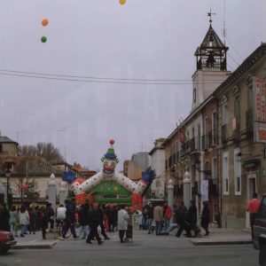 Atracciones infantiles en la Plaza de la Constitución de Aranjuez