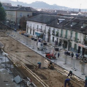 Obras de rehabilitación del bulevar de la Calle del Capitán, en Aranjuez