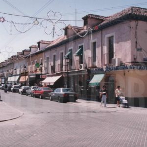Las «Cuatro Esquinas» con iluminación de las Fiestas en Aranjuez