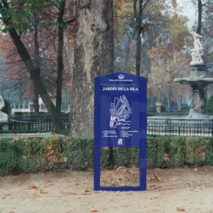 Nueva señalética turística en el Jardín de la Isla, en Aranjuez