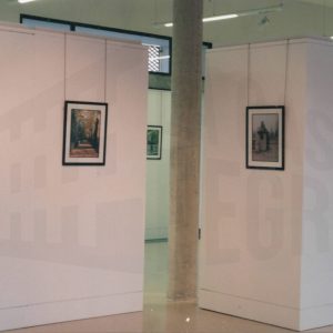 Detalle de las obras de la exposición fotográfica «Jardines» de A.Talavera, en el Centro Cultural Isabel de Farnesio de Aranjuez