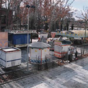 Atracciones infantiles en la Calle del Príncipe con motivo de las Fiestas Navideñas, en Aranjuez