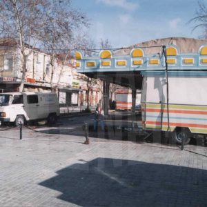 Atracciones infantiles en la Calle del Príncipe con motivo de las Fiestas Navideñas, en Aranjuez