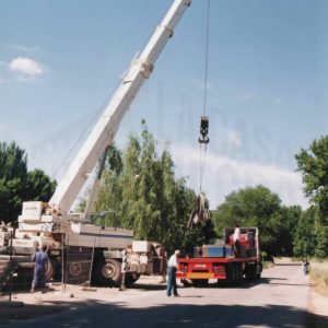 Obras de construcción del nuevo puente de El Castillo, en Aranjuez