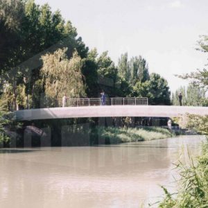 Obras de construcción del nuevo puente de El Castillo, en Aranjuez