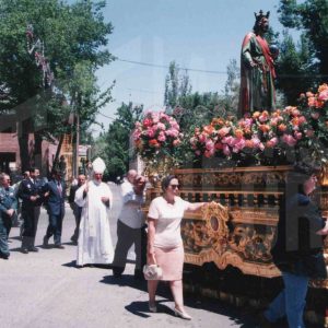 Autoridades religiosas, civiles y militares en la procesión de San Fernando en Aranjuez