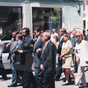 Autoridades religiosas, civiles y militares en la procesión de San Fernando en Aranjuez
