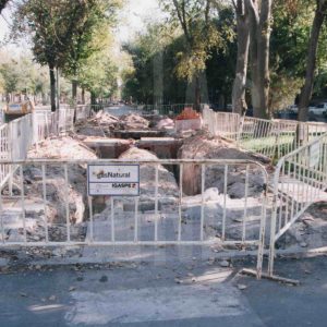 Obras de mantenimiento de la Piscina Municipal, en Aranjuez
