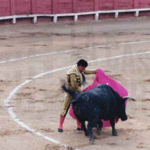 Curro Romero dando un pase en la corrida de toros con motivo del bicentenario de la Plaza de Toros de Aranjuez