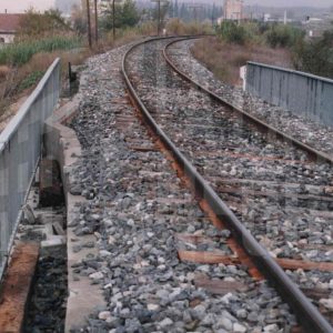 Incidencia en la vía férrea entre Aranjuez y Cuenca en el puente sobre el barrio de Penicilina en Aranjuez