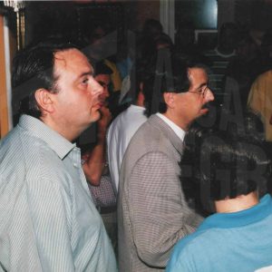 El alcalde José María Cepeda se dirige a los asistentes en la cena de recepción del Ayuntamiento de Aranjuez a los deportistas ribereños destacados en la temporada 97-98