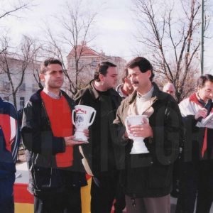 Autoridades en la entrega de trofeos a los ganadores de la 14ª edición de la Carrera Popular Villa de Aranjuez