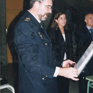 Intervención del comisario Julio Laguna durante los actos de la Fiesta de la Policía Nacional y celebración de sus 25 años en Aranjuez