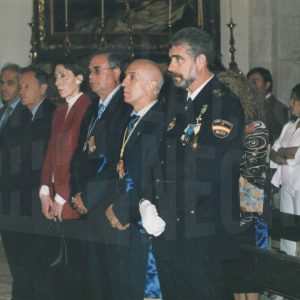 Asistentes a la misa en la Capilla del Palacio Real con motivo de la Fiesta de la Policía Nacional en Aranjuez