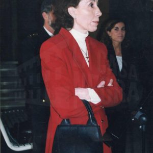 Casilda González de Castejón, viuda de Antonio Clavet, en los actos de la Fiesta de la Policía en Aranjuez