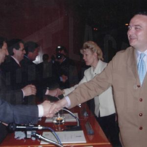 Entrega de diplomas y medallas a los miembros de las distintas Corporaciones Municipales de Aranjuez desde 1979