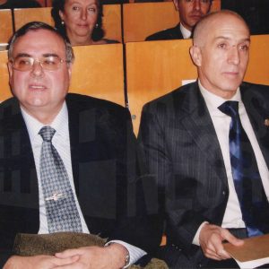 El Alcalde; Jesús Dionisio, el primer Teniente de Alcalde, Eduardo García, y varios concejales  durante el Pleno Extraordinario por el 25 aniversario de la Constitución en Aranjuez