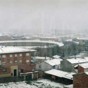 Plaza de Toros de Aranjuez y alrededores tras una nevada
