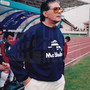 Jaime Ostos en el Estadio del Deleite durante un partido amistoso de fútbol en Aranjuez