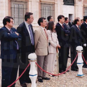 Autoridades de Aranjuez durante el acto de despedida a los tenientes cadetes de la Guardia Civil en Aranjuez