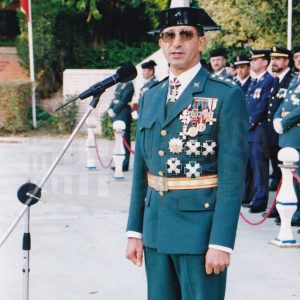 El Coronel Director de la Academia de Oficiales de la Guardia Civil, en la Fiesta de la patrona de la Guardia Civil en Aranjuez