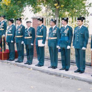 El Coronel Director de la Academia de Oficiales de la Guardia Civil, junto al Alcalde de Aranjuez, José María Cepeda, en la Fiesta de la patrona de la Guardia Civil en Aranjuez