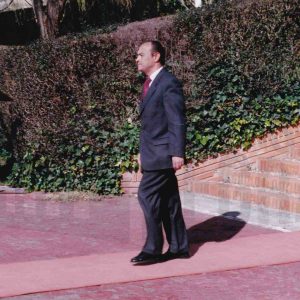 «El Director General de la Guardia Civil, Santiago López Valdivielso, durante el acto de rejura de bandera de la 2ª promoción de la Academia de Aranjuez «