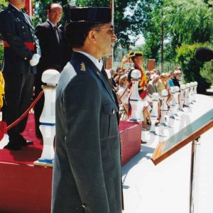 El Coronel Director de la Academia de Oficiales de la Guardia Civil, Juán José Gómez Bodero, durante el acto de fin de curso de la Academia de Aranjuez