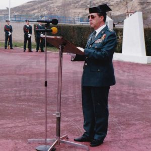 El Coronel Rafael Yuste Martínez durante su toma de posesión como Director de la Academia de la Guardia Civil de Aranjuez