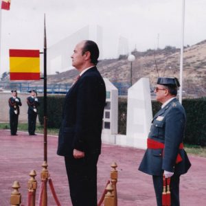 El Director General de la Guardia Civil durante el acto de toma de posesión como Director de la Academia de Aranjuez del Coronel Rafael Yuste Martínez