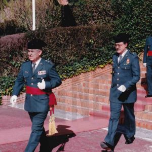 Varios oficiales durante el acto de toma de posesión como Director de la Academia de la Guardia Civil de Aranjuez del Coronel Rafael Yuste Martínez