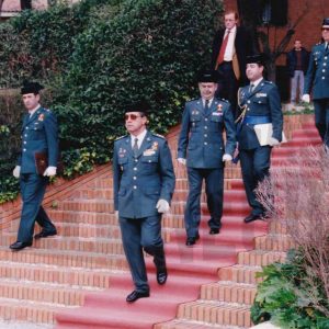 El Coronel Rafael Yuste Martínez durante el acto de su toma de posesión como Director de la Academia de la Guardia Civil de Aranjuez