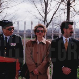 El Coronel Rafael Yuste Martínez junto al Alcalde de Aranjuez, José María Cepeda, durante el acto de su toma de posesión como Director de la Academia de la Guardia Civil de Aranjuez