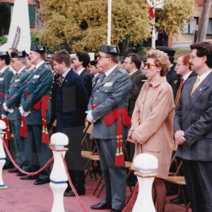 El Coronel Rafael Yuste Martínez junto al Alcalde de Aranjuez, José María Cepeda, durante el acto de su toma de posesión como Director de la Academia de la Guardia Civil de Aranjuez