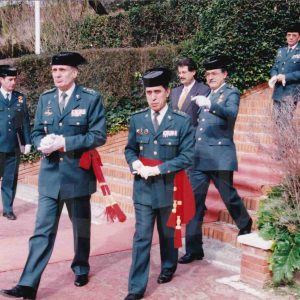 El Alcalde de Aranjuez, José María Cepeda, durante el acto de toma de posesión como Director de la Academia de la Guardia Civil de Aranjuez del Coronel Rafael Yuste Martínez