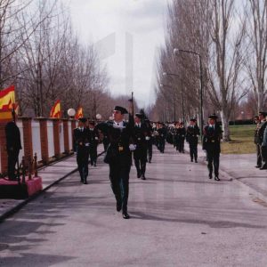 Guardias civilles desfilando durante el acto de toma de posesión como Director de la Academia de Aranjuez del Coronel Rafael Yuste Martínez