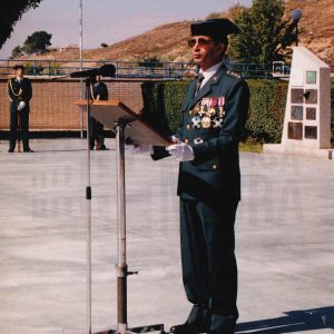 El Coronel Director de la Academia de Oficiales de la Guardia Civil, Juán José Gómez Bodero, en la Fiesta de la patrona de la Guardia Civil en Aranjuez