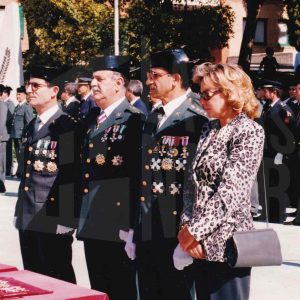 El Teniente Coronel Juán Carlos Rodríguez Búrdalo, junto al Coronel Director de la Academia de Oficiales de la Guardia Civil, Juán José Gómez Bodero, en la Fiesta de la patrona de la Guardia Civil en Aranjuez