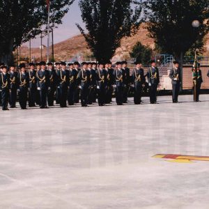 Guardias civiles desfilando en la Fiesta de su patrona en Aranjuez