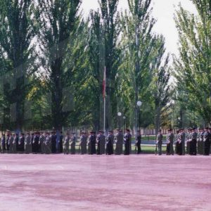 Guardias civiles, en formación, en la Fiesta de su patrona en Aranjuez