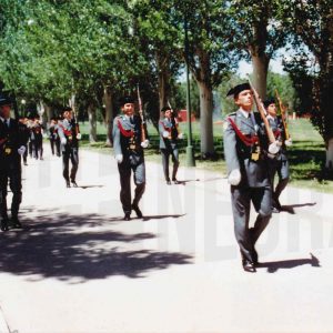Guardias civiles desfilando, durante un acto en la Academia de Aranjuez