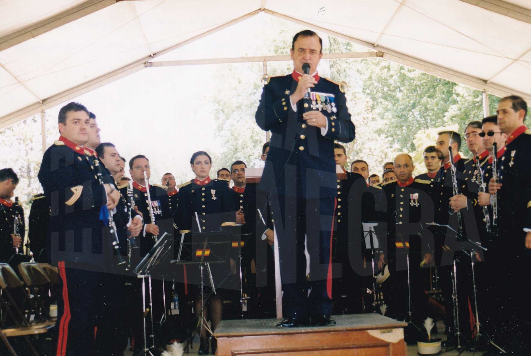 Alocuación de Francisco Grau Vergara, Coronel Director de la Unidad Musical de la Guardia Real, durante el concierto con motivo de las Fiestas de San Fernando en Aranjuez