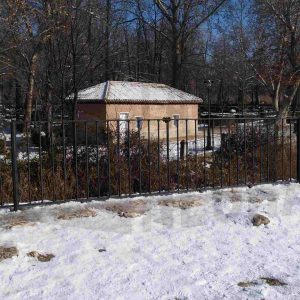 Casita del Jardín de la Isla de Aranjuez tras una nevada