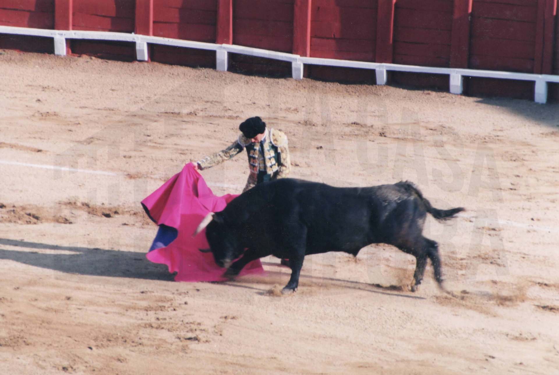 Un torero durante una corrida en la Plaza de Toros de Aranjuez